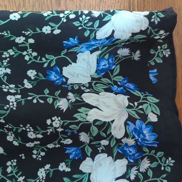 High-Neck Ruffle-Trim Georgette Top for Women Floral Print Size XS - Picture 4 of 8